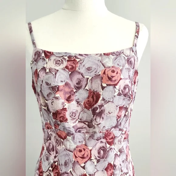 PRINCIPLES Vintage Women Long Maxi Dress Size 12 Purple Sleeveless Zip Lined - Picture 2 of 12